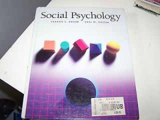   Psychology by Sharon S. Brehm and Saul M. Kassin (1990, Book