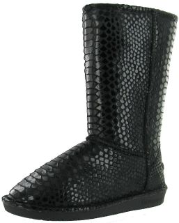 Bearpaw Viper 834 Womens Boots Sheepskin Suede Faux Snake Skin Size 7