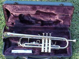SILVER TRUMPET  NEW PRO SILVER MARCHING, CONCERT OR BAND TRUMPETS B 