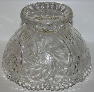 Vintage Crystal Punch Bowl Base with Pinwheel/Buzzs​aw motif
