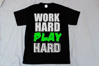   PLAY HARD Wiz Khalifa EDC PARTY Rap Hip Hop CLUB Dance Tee T shirts