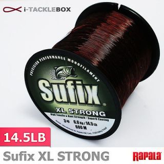  Rapala Sufix XL STRONG 14.5LB Line 650yd Fishing Lure Hook Bass Reel 