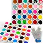 60 X Solid Pure Transparent Mix Color Nail Art UV Builder Gel 