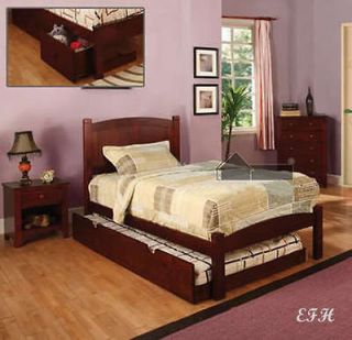NEW CARA II CHERRY FINISH WOOD TWIN/ FULL COTTAGE BED