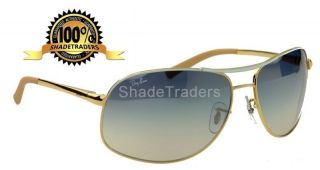 Ray Ban Aviator Sunglasses GOLD_BLUE MIRROR 3387 077 7B