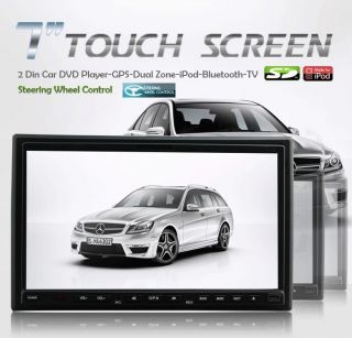 TOUCH SCREEN IN DASH CAR STEREO CD DVD PLAYER RDS RADIO IPOD TV 