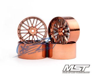 MST Copper BBS RC 1/10 Drift Car Wheels offset 6 (4 PCS) 102012C New