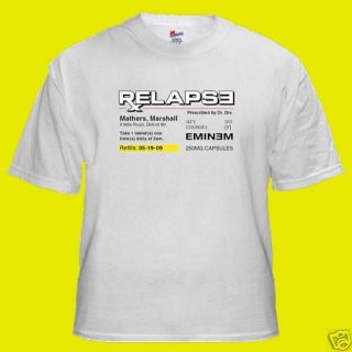 Eminem Relapse Rap Hip Hop Music T shirt S M L XL