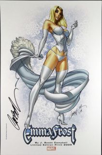   SIGNED EMMA FROST WHITE QUEEN PRINT SOLD OUT, VERY HARD TO FIND