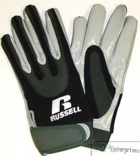 PR Russell RARG60 football receivers gloves NEW Black S