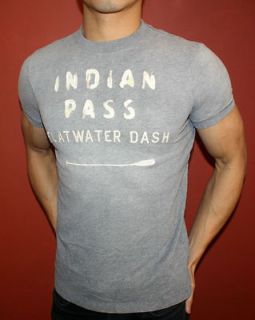 NEW ABERCROMBIE & FITCH AF MUSCLE SLIM FIT T SHIRT GRAY INDIAN PASS 