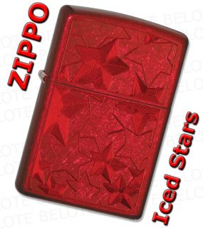 Zippo Iced Stars Candy Apple Red Windproof Lighter 28339 **NEW**