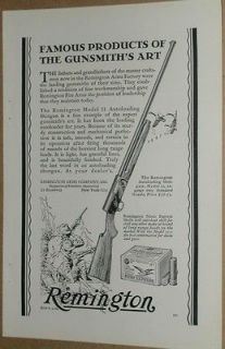 1929 REMINGTON Arms Company advertisement, model 11 shotgun Nitro 