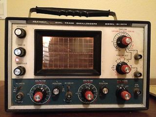 Heathkit Dual Trace Oscilloscope 10 4510 15Mhz and original manuals