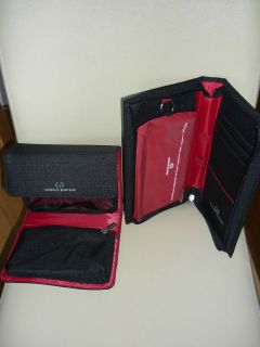   Ozwald Boateng Gift Set wallet Travel Document Holder+ Washbag Red