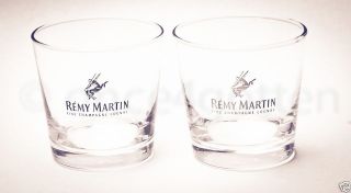 REMY MARTIN Fine Champagne Cognac Beautiful Rock Glasses, Set of 2 
