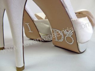   Ring I DO Wedding Shoe Stickers Crystal Rhinestone I DO Shoe Decal