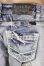 Rock and Roll Cowgirl 3 Row Stitched Pocket Jeans