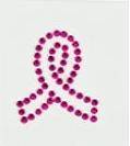 Breast Cancer Pink Ribbon Rhinestone Tattoo Stickers 6 pack