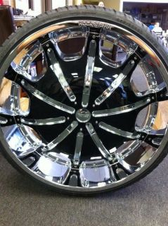 26 INCH RIMS AND TIRES WHEELS ROCKSTARR 557 CHROME CHEVROLET CAPRICE 