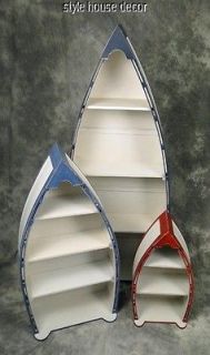 Nautical Boat Shelves Bookcases Set /3 Home Office Cabin Beach Decor 