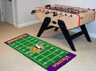   Vikings NFL 29 x 72 Football Field Runner Area Rug Floor Mat