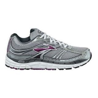 Womens Brooks Addiction 10 Athletic Running Shoes Silver/Plum