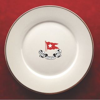 RMS Titanic and Britannic White Star Line logo ceramic dinner plate