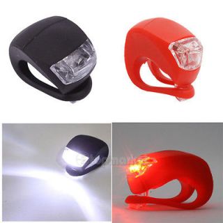 2x New Waterproof 2 LED Light with Silicone for Cycling Bicycle Bike