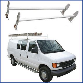 Van Ladder Rack Roof 500 LB 2 Bars Contractor Chevy Dodge Ford GMC GM 