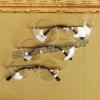 Clear Lens Glasses Hippy Round Sunglasses Frame Fashion Transparent 