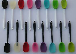 Silicone Kitchen Spoon Baking Cooking Mixing Serving Scraper Colorful