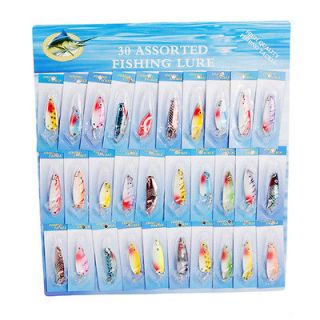   Colourful Metal Fishing Lures Spoons Blades Spinner Bass Baits Tackle