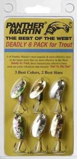 Panther Martin Spinners Deadly 6 Pack for Trout BW6