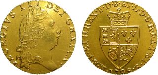 Lucernae* Lovely one guinea gold coin. Great Britain. George III 