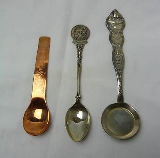   Antique Vintage Sterling Silver & Copper Alaska Souvenir Spoons #S 61