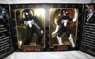   Famous Cover Spider Man and Spider Woman in Black Costumes Toy Biz