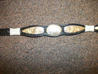 Mens Double J Saddlery Belt,Size 28, Black w/silver conchos