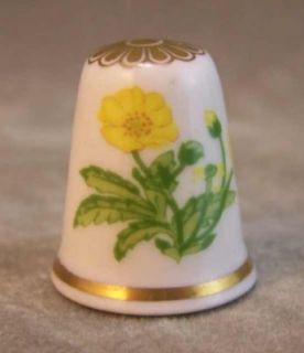 Spode China Collector Thimble Yellow Buttercup Gold EC