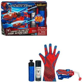Spiderman ELECTRONIC WEB SPINNING BLASTER with SPIDERMAN Kid Size MASK