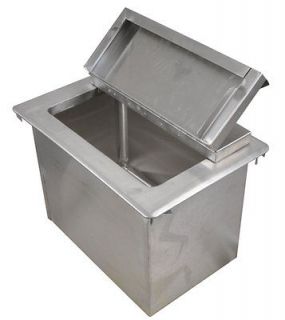   listed New Stainless Steel Ice Bin 22 x 18 Drop In Ice Bin with Lid