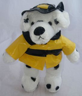 Dan Dee Plush Dalmatian Dog Yellow/Black Fireman Fire Man Turnout Coat 