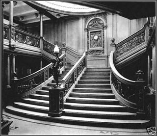 Photo Rare Right Side Titanics Lower Grand Staircase