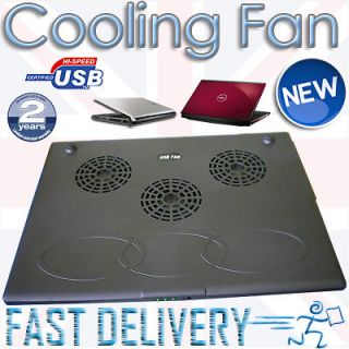   4Port USB 3 Fan Slim Cooling Pad Tray Stand for Laptop Notebook