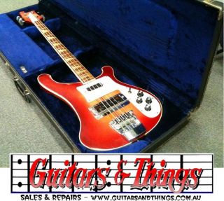 Rickenbacker 4001 Fireglo 1975 model 4 String Bass Guitar with Case