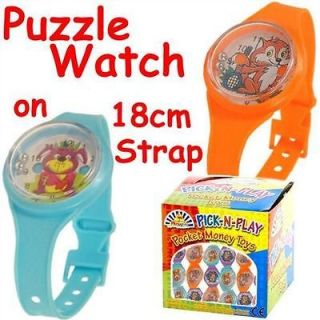 84 KIDS PUZZLE WATCHES ,GAMES,PARTY BAG TOY FILLERS,display boxed,pick 