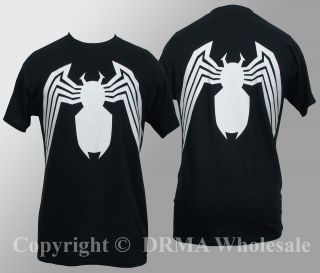Authentic VENOM Suit Logo T Shirt S M L XL XXL MARVEL Spider Man NEW