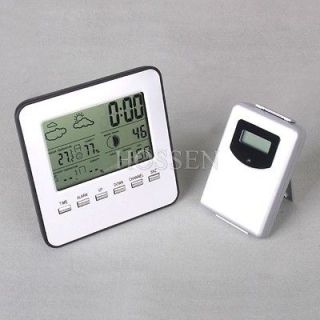 RF Wireless Indoor/Outdoor Thermometers Home/Garden Weather Station 