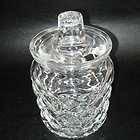 Vtg Sugar Bowl w/ Notched Lid *Pressed Glass *Jelly Jar style