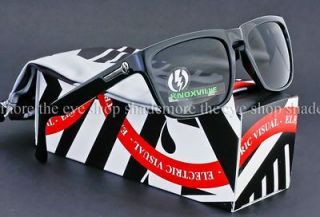 ELECTRIC VISUAL KNOXVILLE Sunglasses Gloss Black Wayfarer w/Grey Lens 